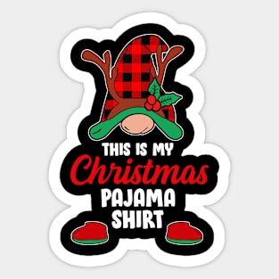 This Is My Christmas Pajama Shirt Funny Xmas Family Pajamas Sticker